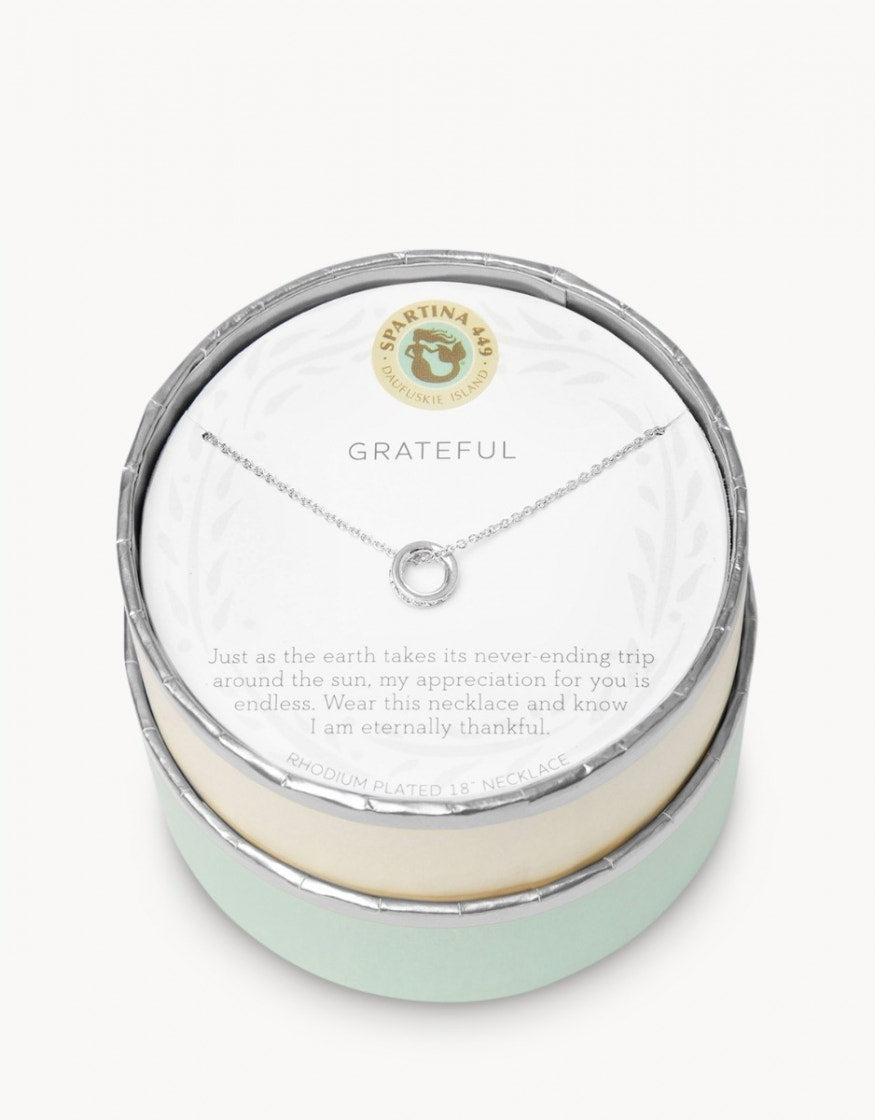 Spartina Sea La Vie Necklace Grateful - Silver