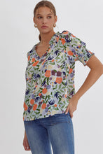 Load image into Gallery viewer, Blue Floral Jenna Top
