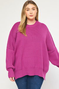 Fushia Knit Sweater