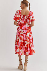 Tiffany Red Floral Dress
