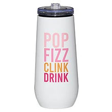 Load image into Gallery viewer, 12oz Champagne Tumbler Pop Fizz
