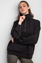 Load image into Gallery viewer, Buttery Soft Quarter Zip Pullover - Black
