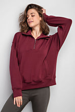 Load image into Gallery viewer, Buttery Soft Quarter Zip Pullover - Wine
