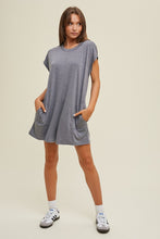 Load image into Gallery viewer, Charcoal Knit Boxy Romper
