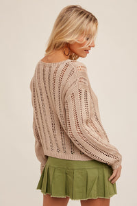 Taupe Knit Georgia Sweater