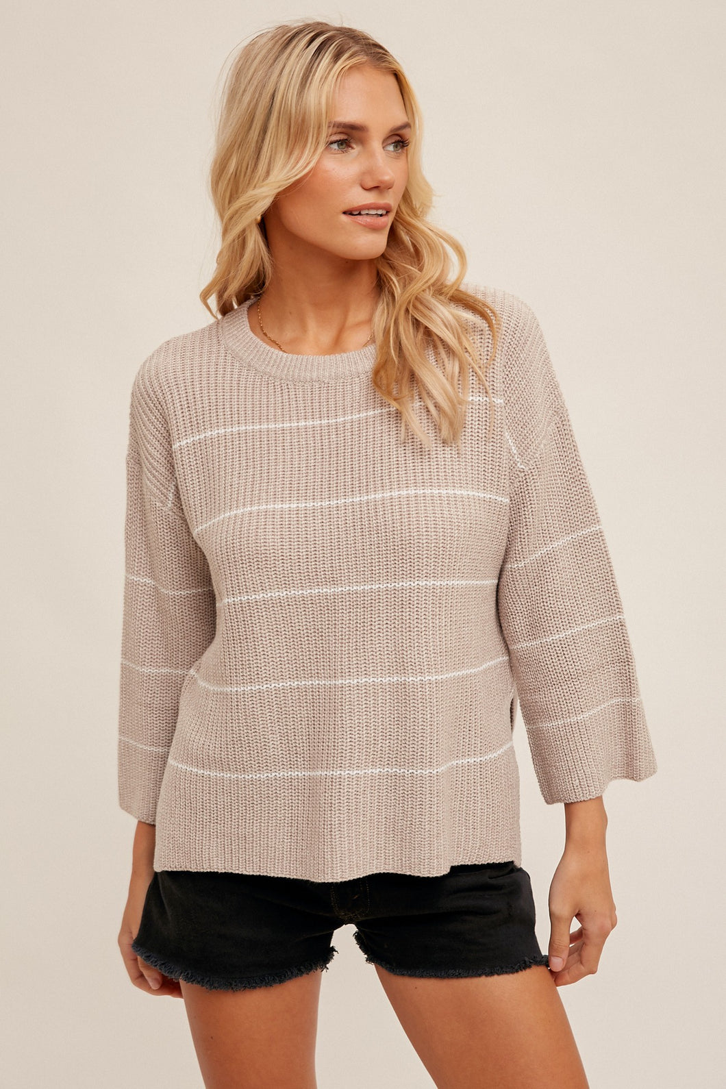 Taupe Knit Hannah Sweater