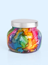 Load image into Gallery viewer, Capri Blue - Volcano Rainbow Watercolor Candle
